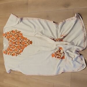 Embroidered V-neck Kaftan 56 (3X L)